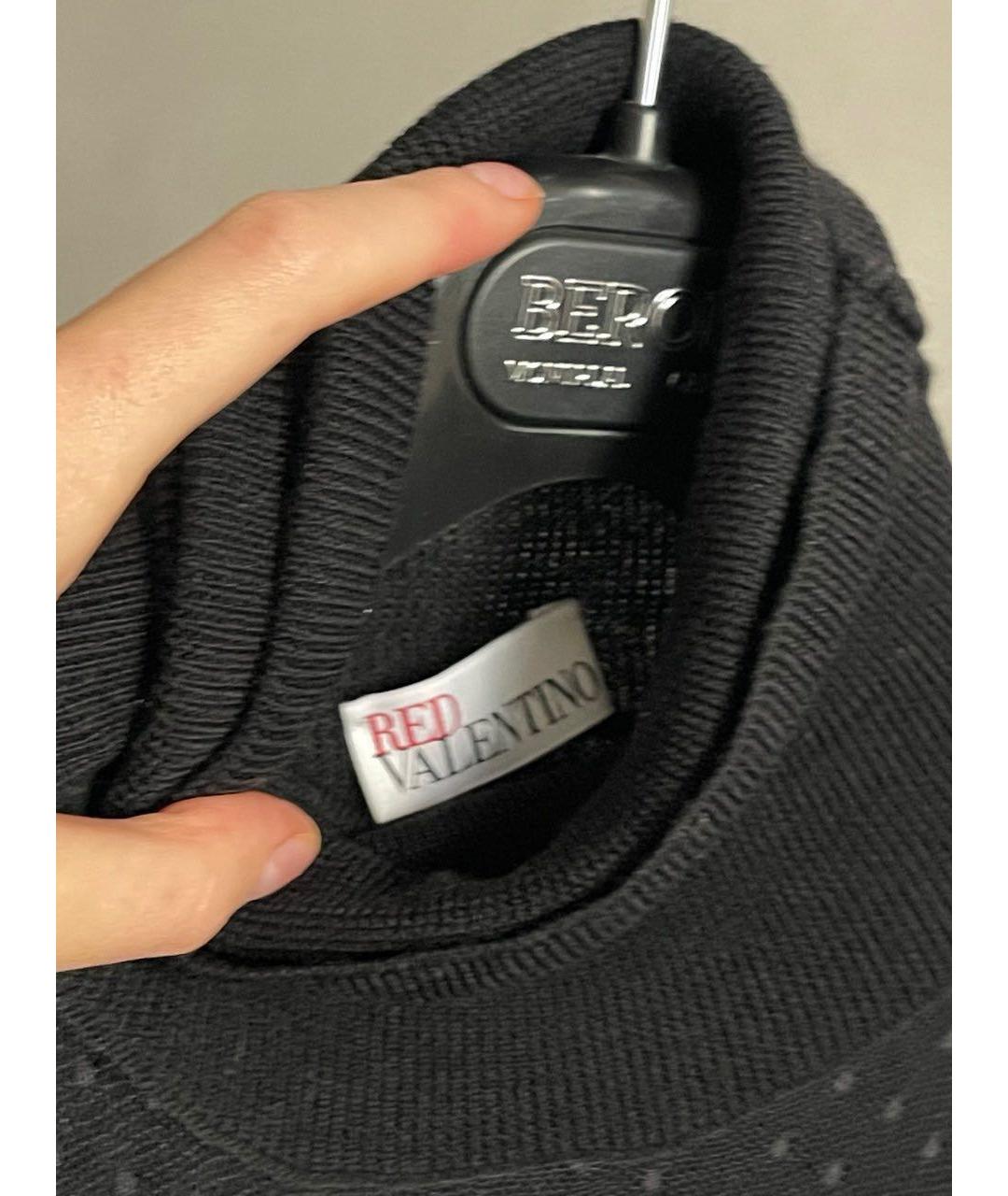 RED VALENTINO Черный шерстяной джемпер / свитер, фото 4