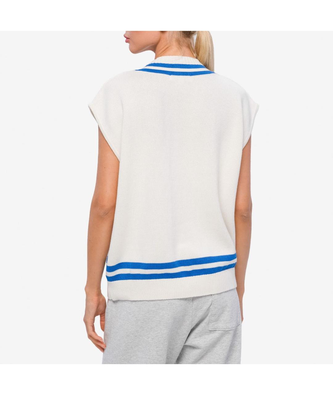 SPORTY AND RICH Белая хлопковая жилетка, фото 4