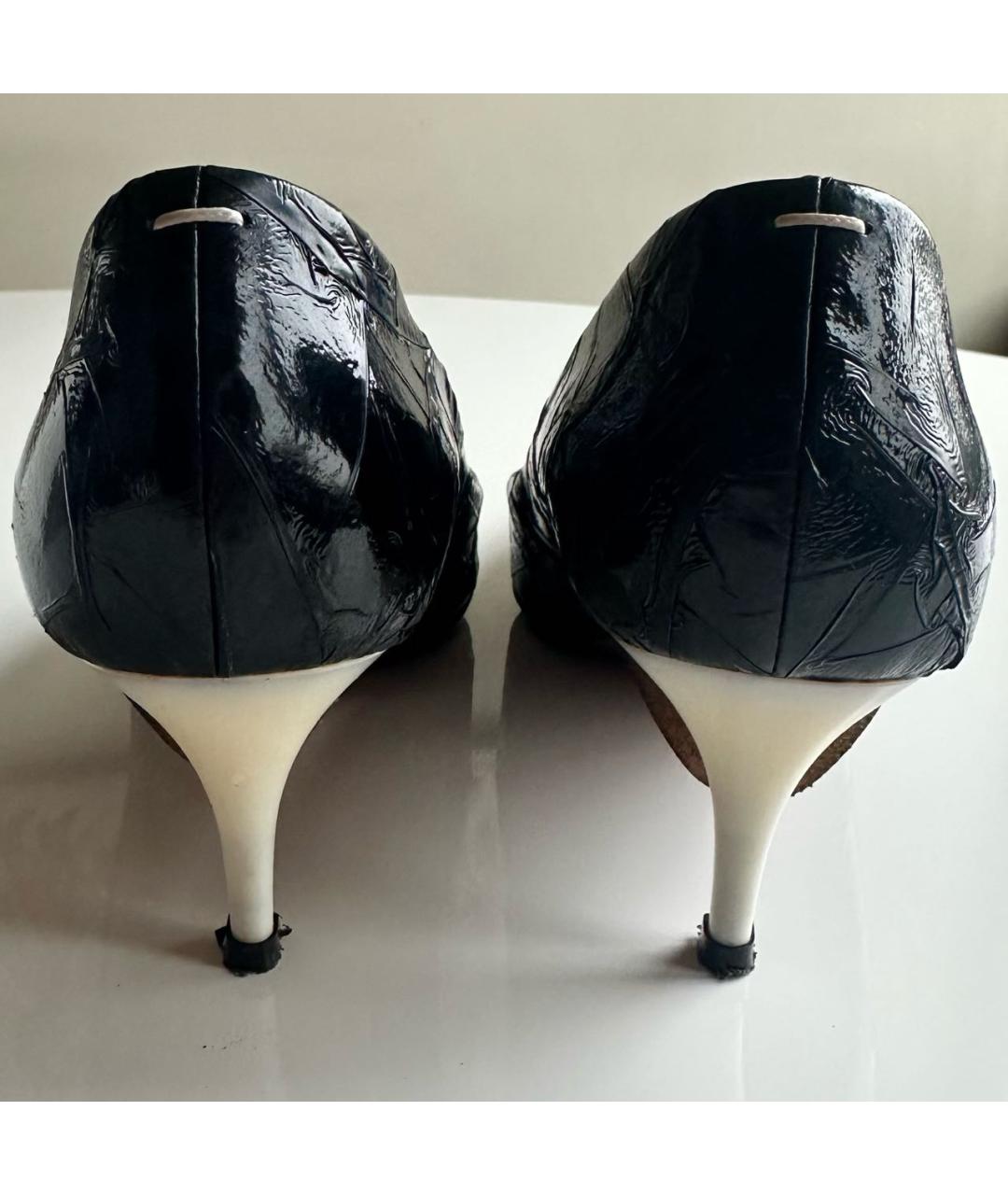 MAISON MARGIELA Черные кожаные туфли, фото 4
