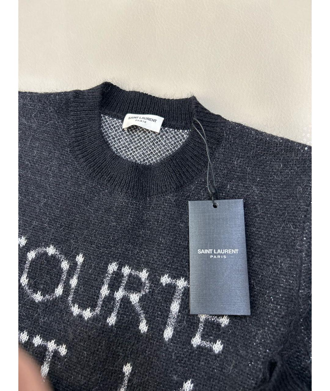 SAINT LAURENT Черный шерстяной джемпер / свитер, фото 8