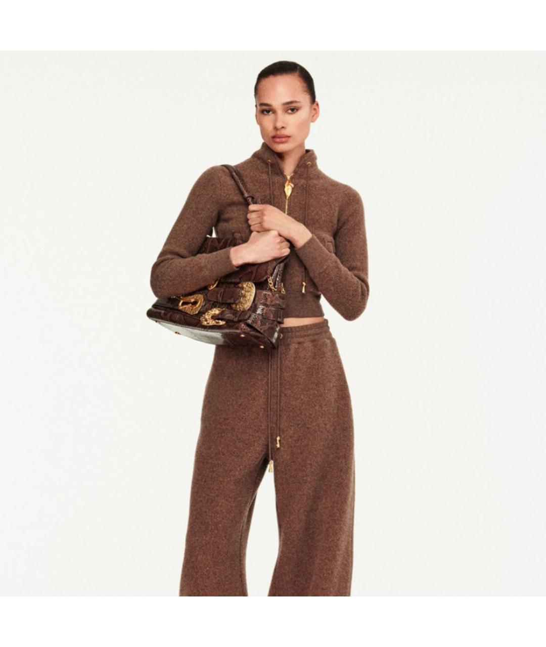 SCHIAPARELLI Коричневый шерстяной джемпер / свитер, фото 4