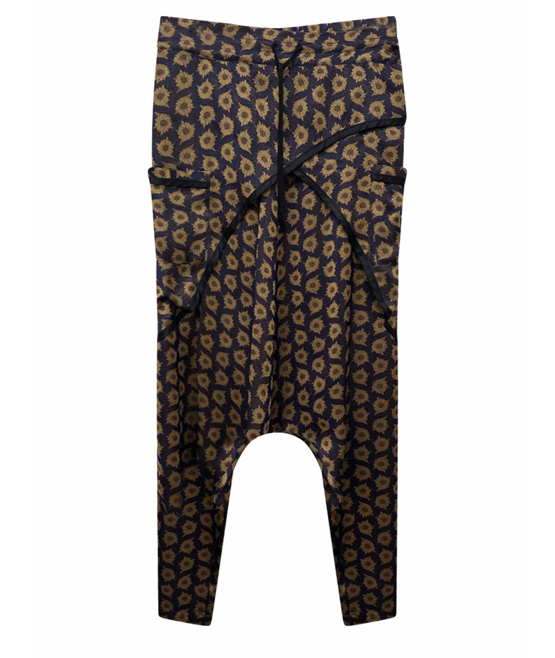 DRIES VAN NOTEN Коричневые вискозные брюки широкие, фото 1