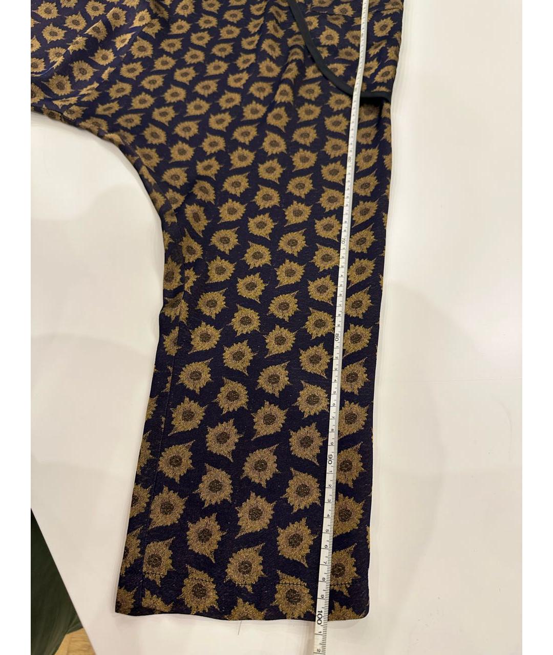 DRIES VAN NOTEN Коричневые вискозные брюки широкие, фото 8