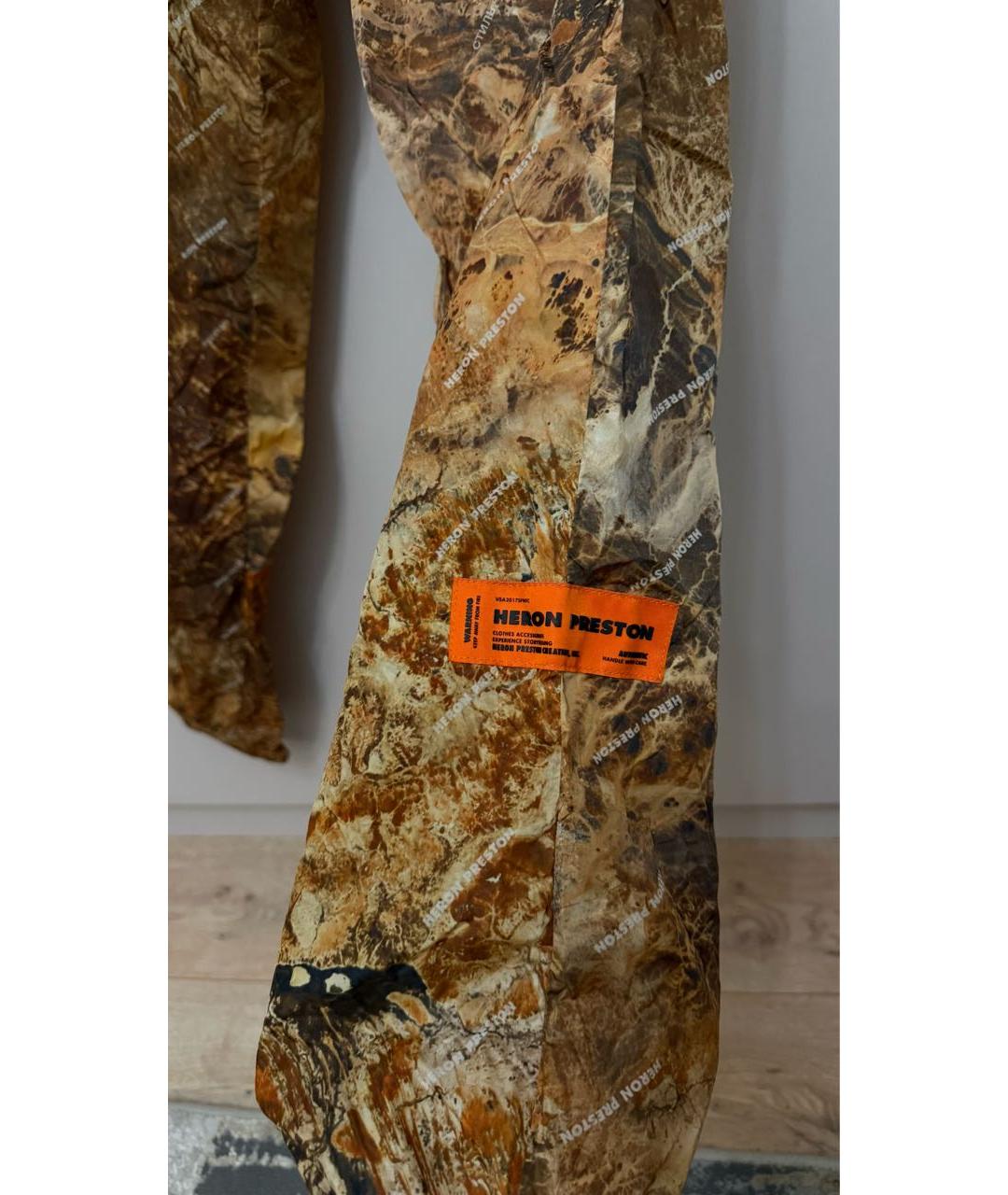 HERON PRESTON Хаки полиуретановые спортивные брюки и шорты, фото 4