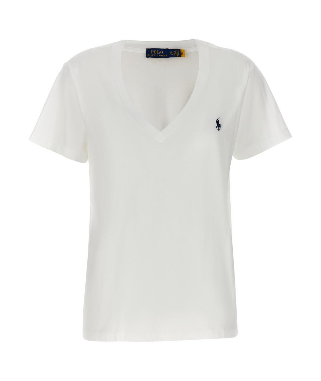 POLO RALPH LAUREN Белая хлопковая футболка, фото 1