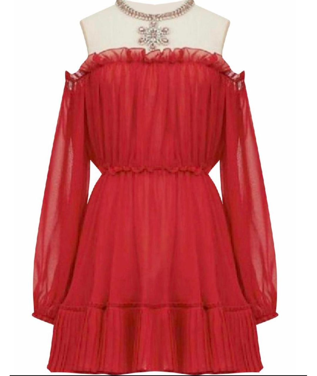 GIAMBATTISTA VALLI Красное коктейльное платье, фото 10