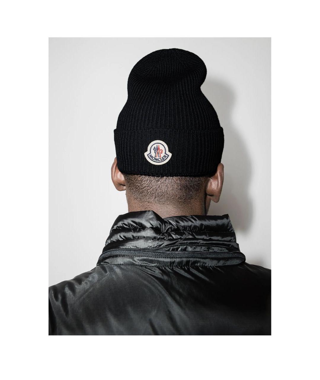 MONCLER Серая шерстяная шапка, фото 7