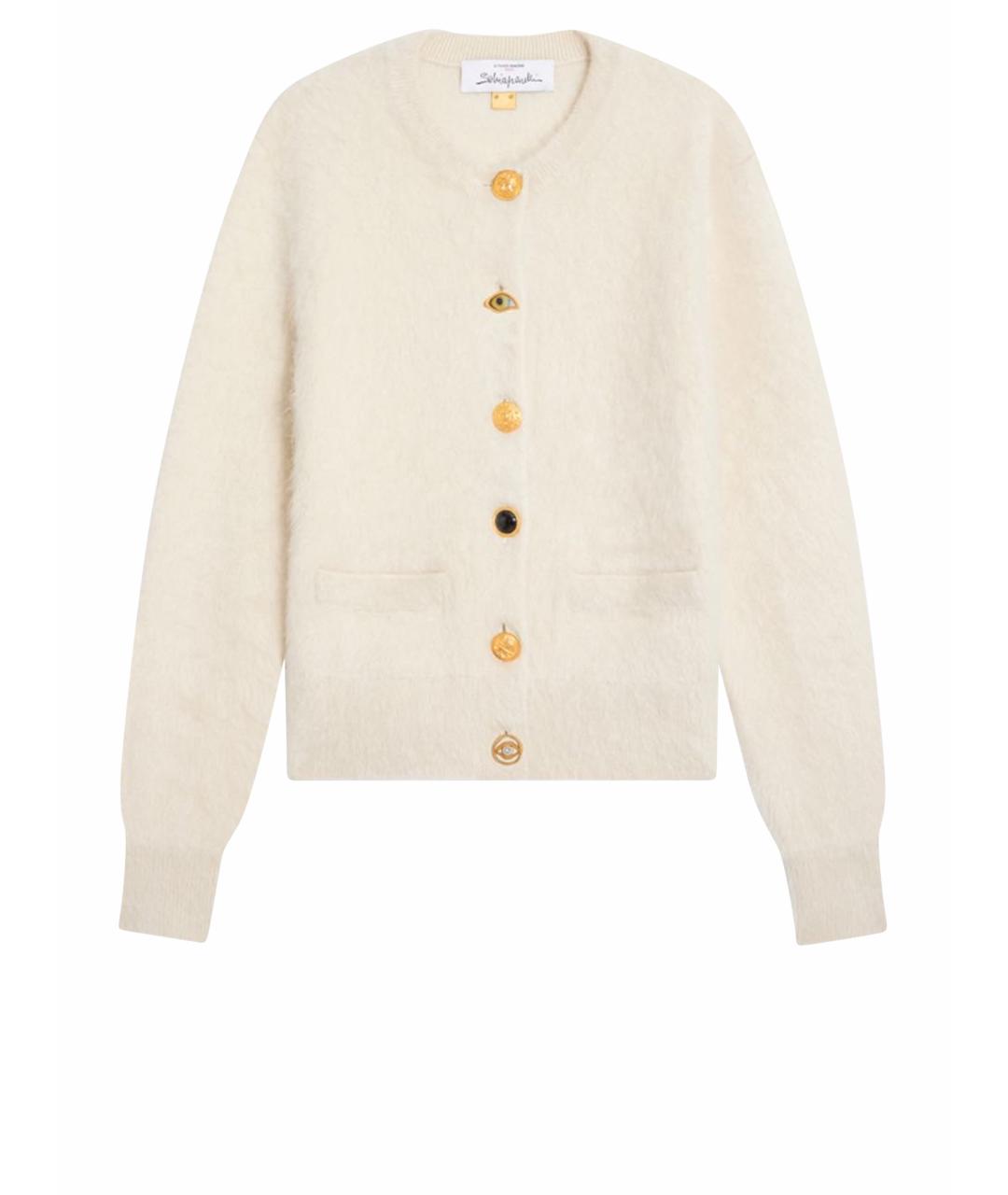 SCHIAPARELLI Бежевый меховой кардиган, фото 1