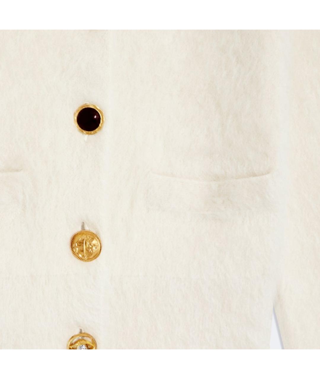 SCHIAPARELLI Бежевый меховой кардиган, фото 4