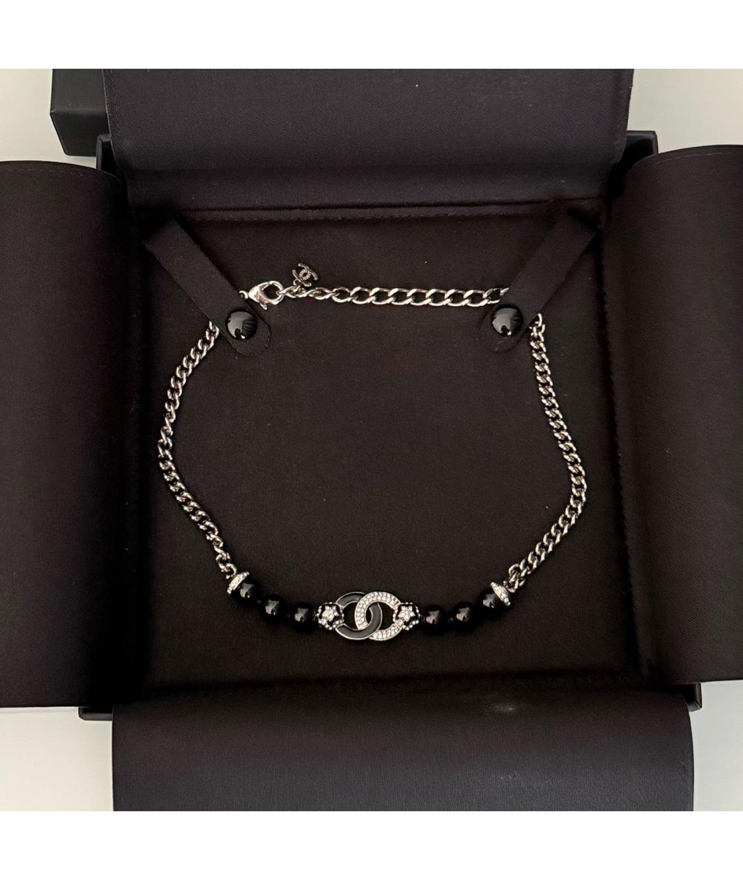 CHANEL Черный чокер, фото 5