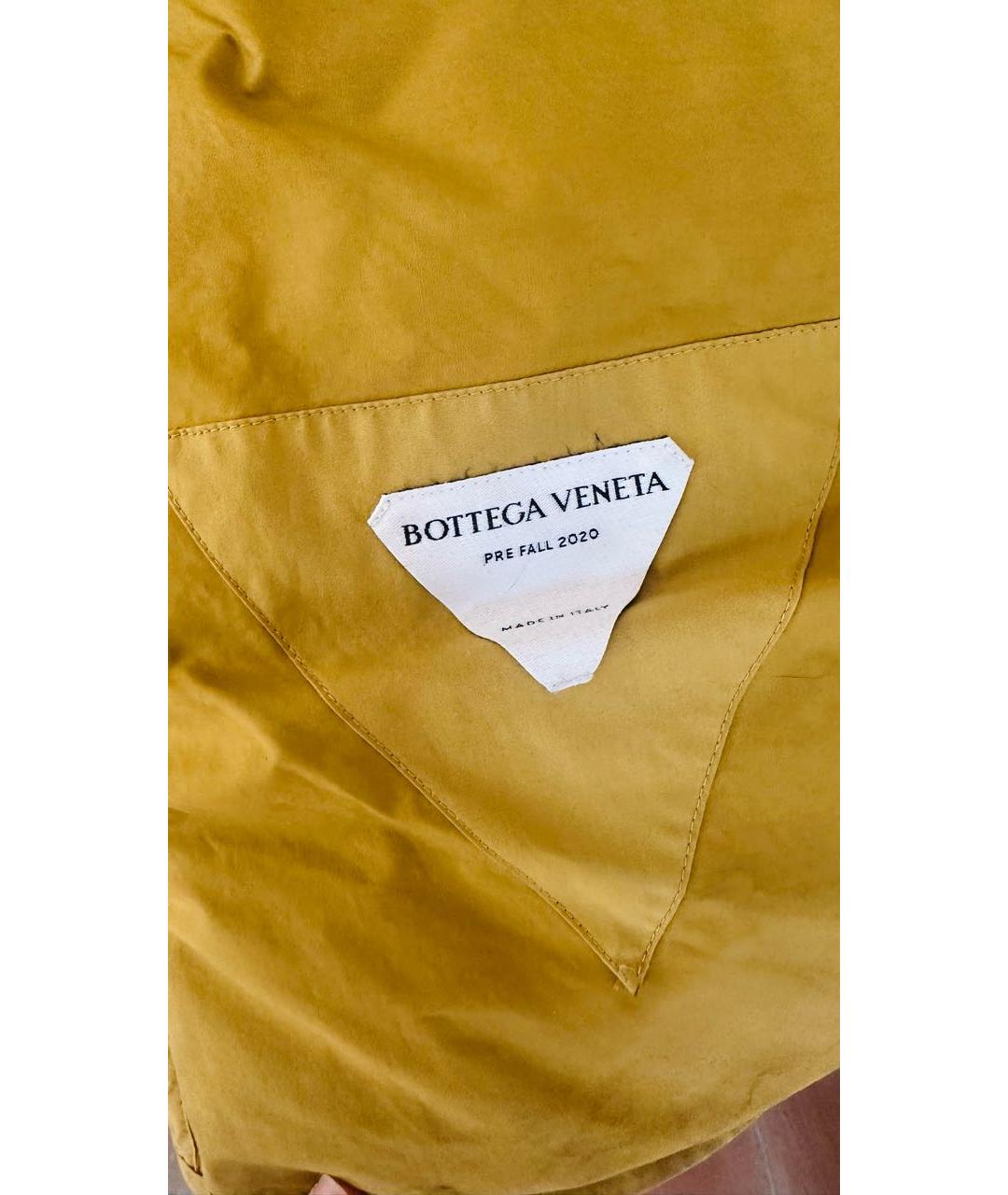 BOTTEGA VENETA Горчичный хлопковый пуховик, фото 5