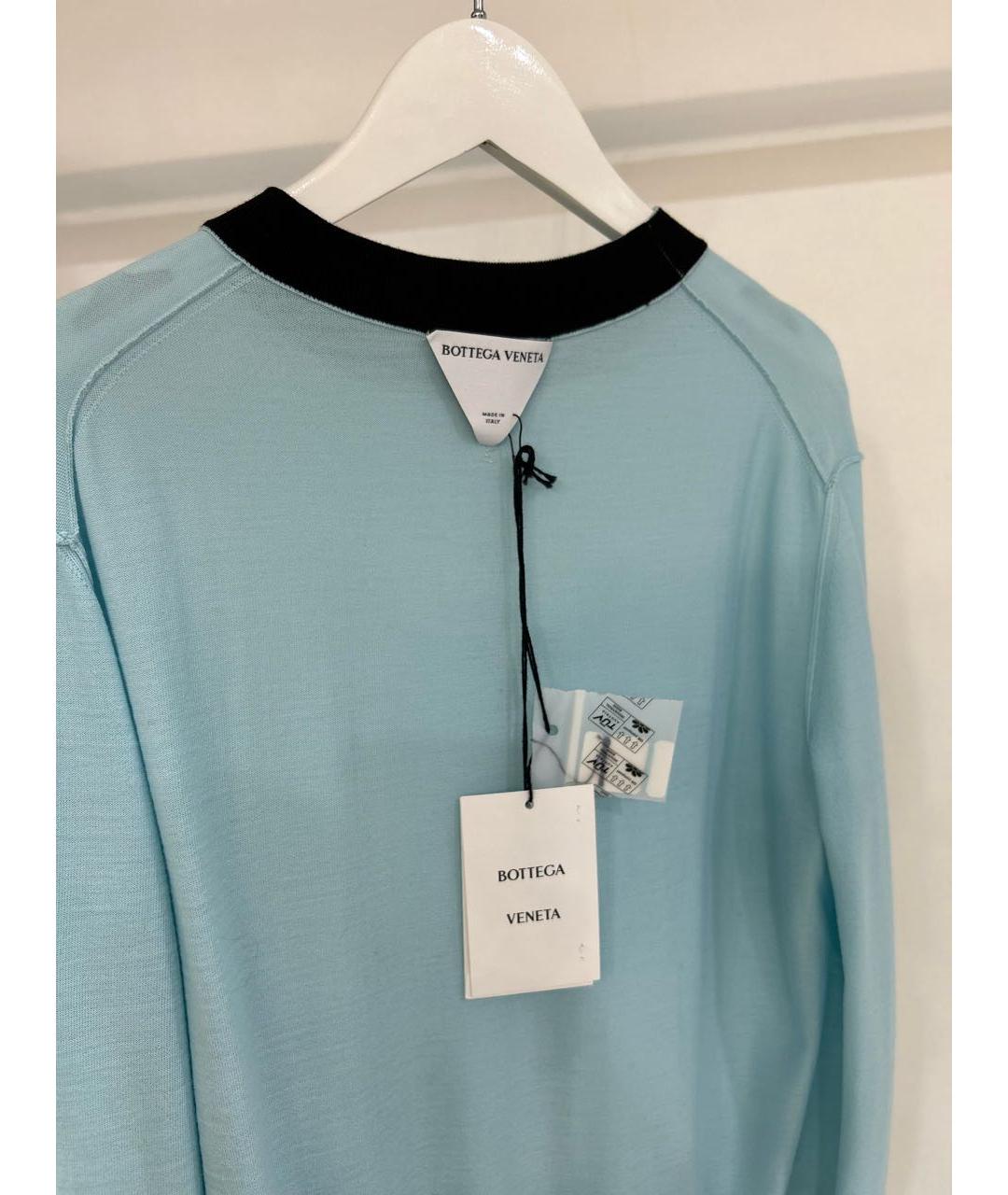 BOTTEGA VENETA Голубой шерстяной джемпер / свитер, фото 3
