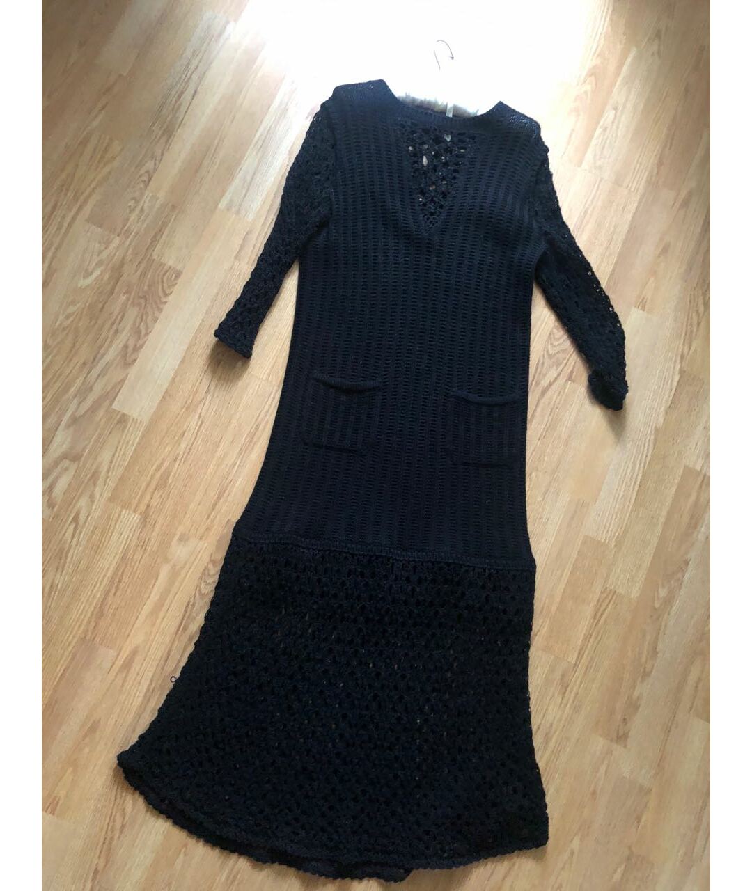 CHANEL PRE-OWNED Черное хлопковое повседневное платье, фото 5