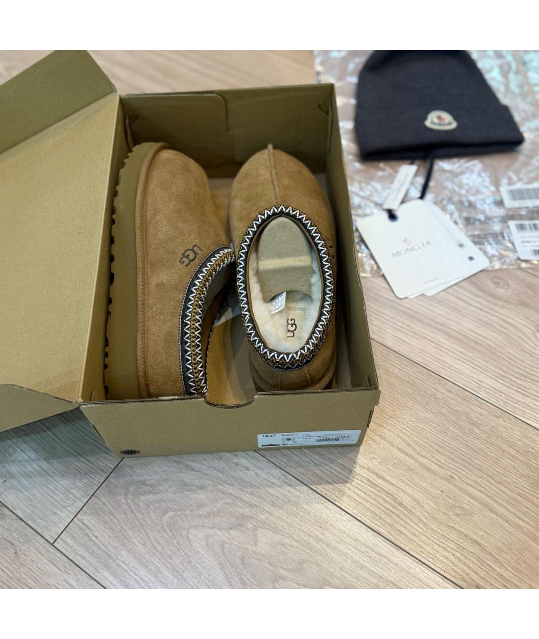 UGG AUSTRALIA Коричневые замшевые слипоны, фото 4