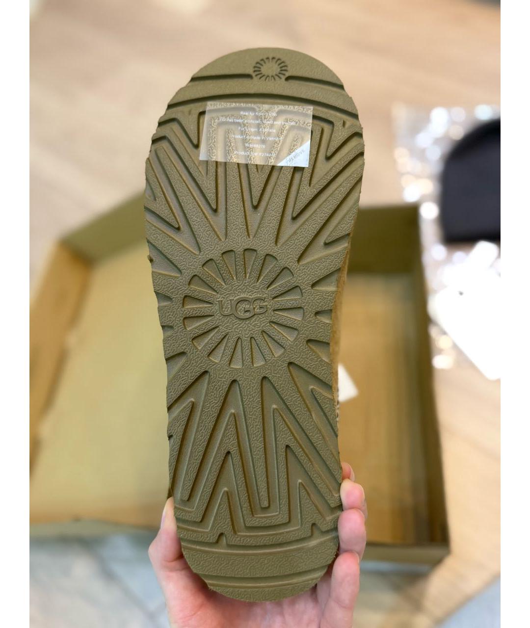 UGG AUSTRALIA Коричневые замшевые слипоны, фото 8