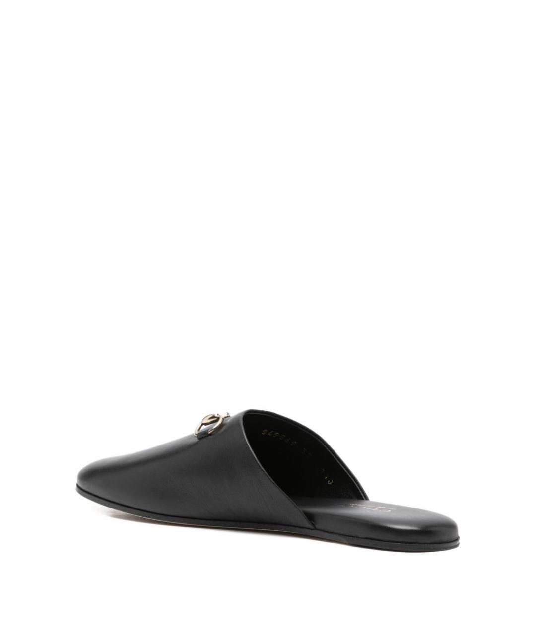 GUCCI Черные кожаные мюли, фото 2