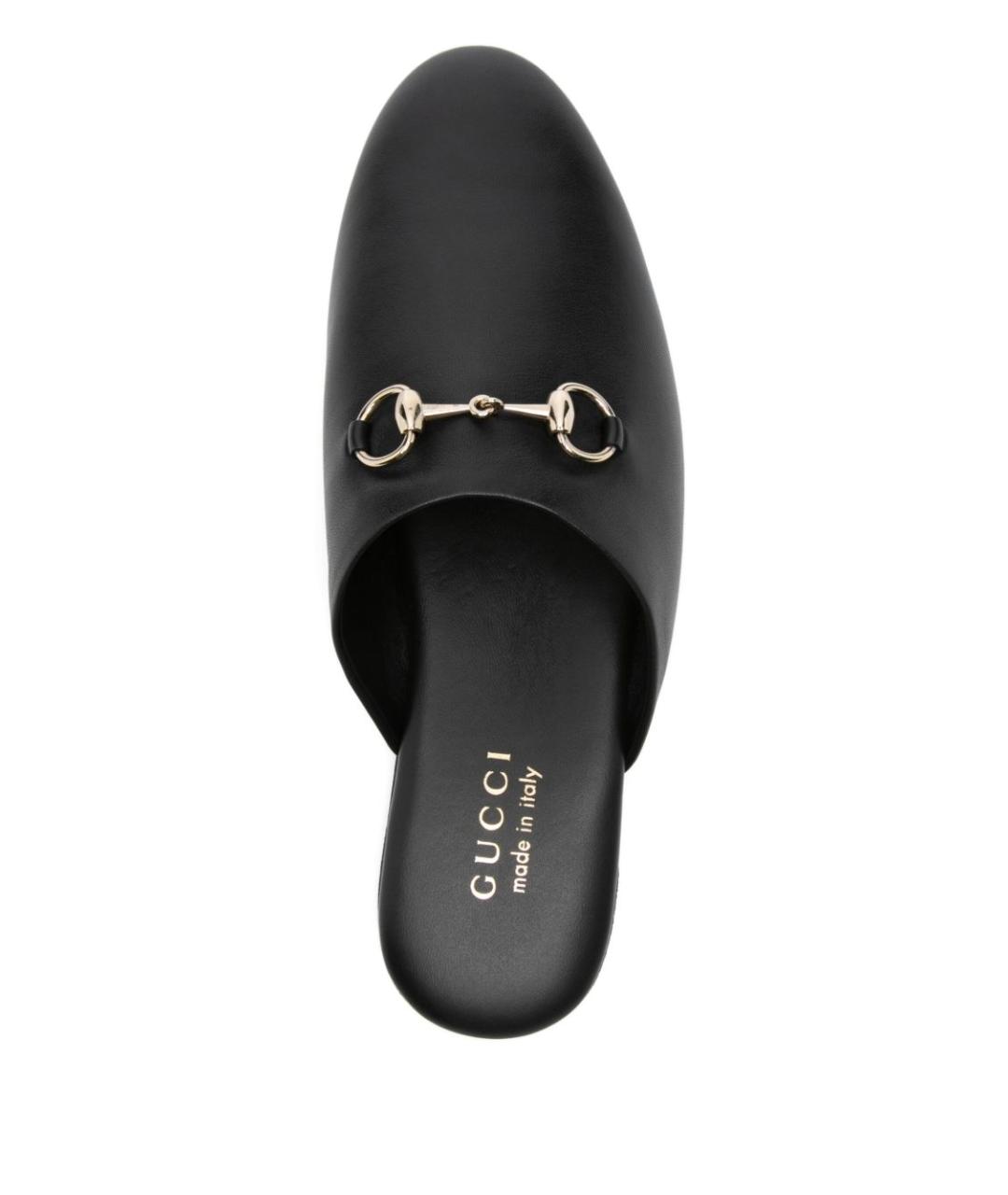 GUCCI Черные кожаные мюли, фото 4
