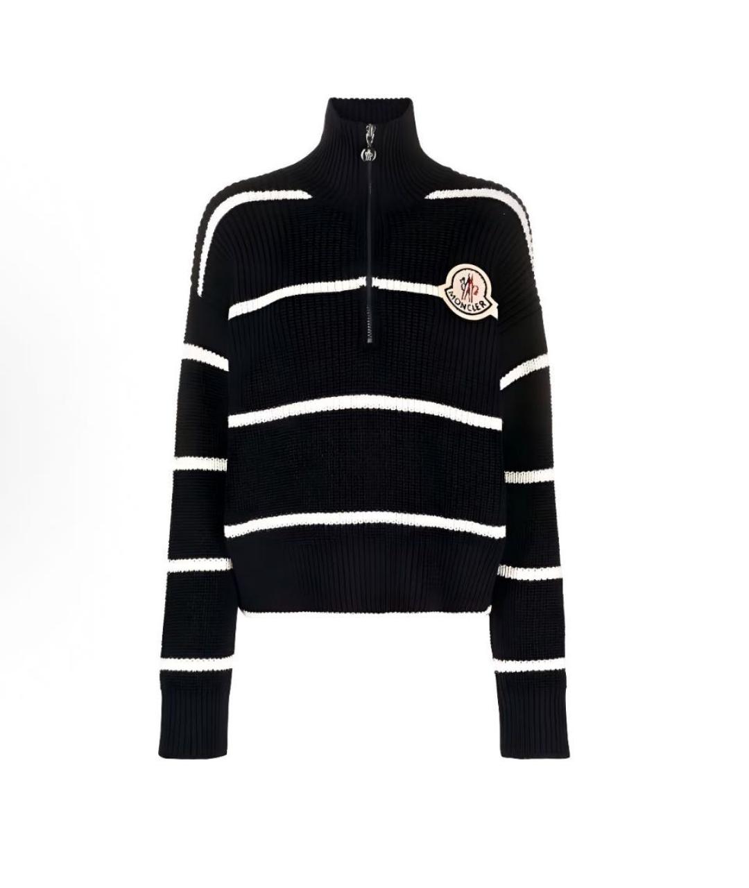 MONCLER Темно-синий шерстяной джемпер / свитер, фото 1