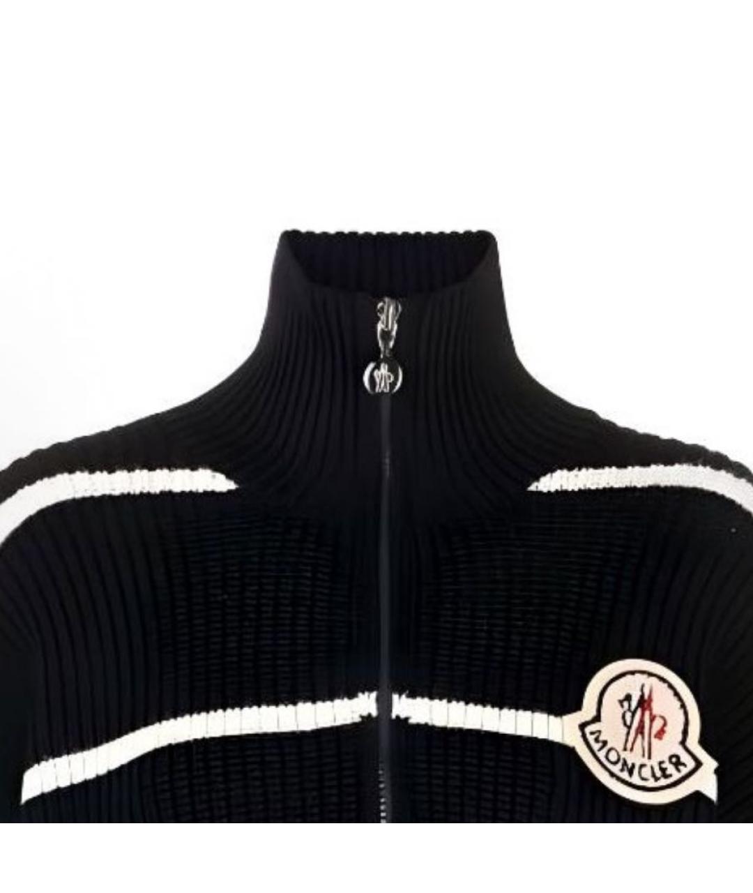 MONCLER Темно-синий шерстяной джемпер / свитер, фото 2