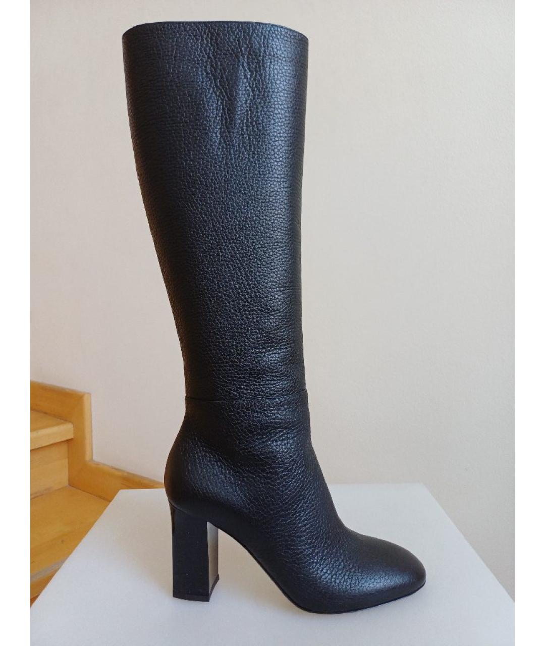 POLLINI Черные кожаные сапоги, фото 8