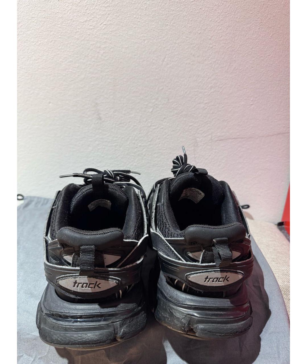 BALENCIAGA Черные кожаные высокие кроссовки / кеды, фото 4