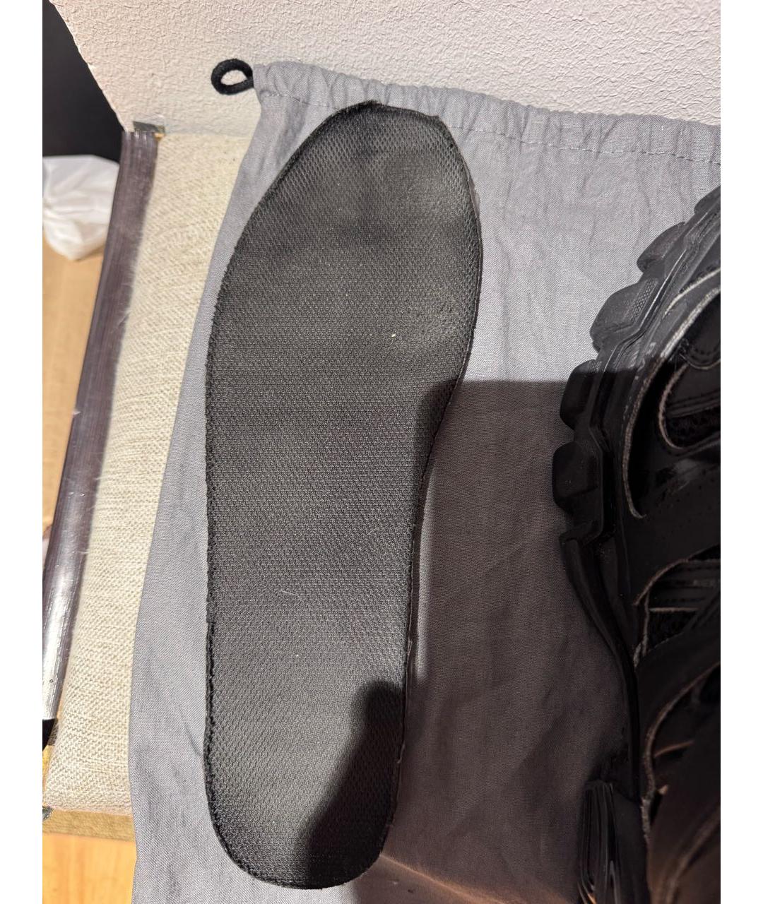 BALENCIAGA Черные кожаные высокие кроссовки / кеды, фото 8