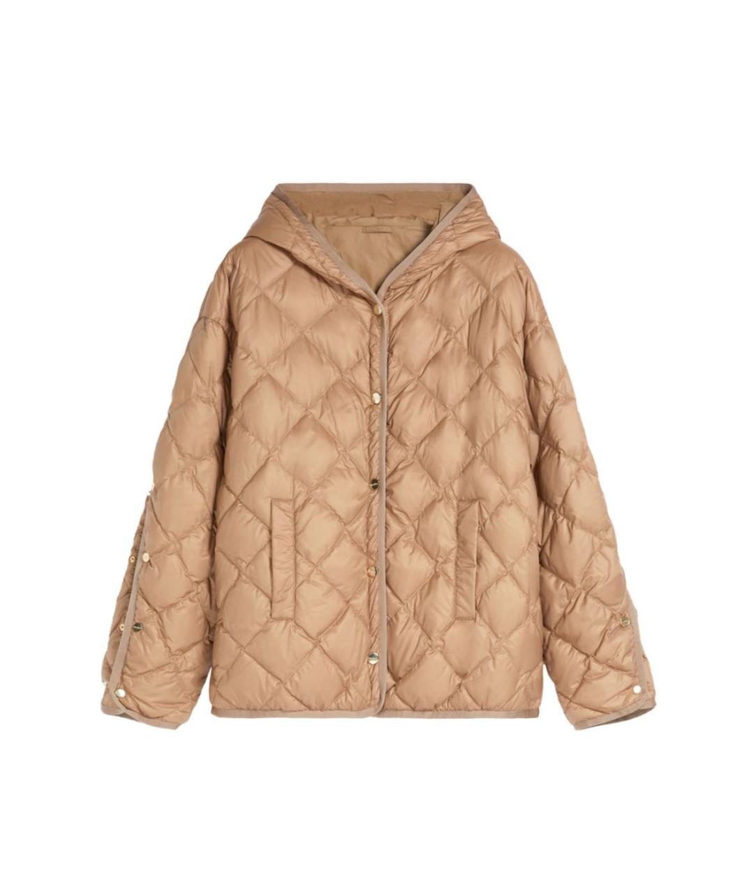 MAX MARA THE CUBE Коричневая полиамидовая куртка, фото 4