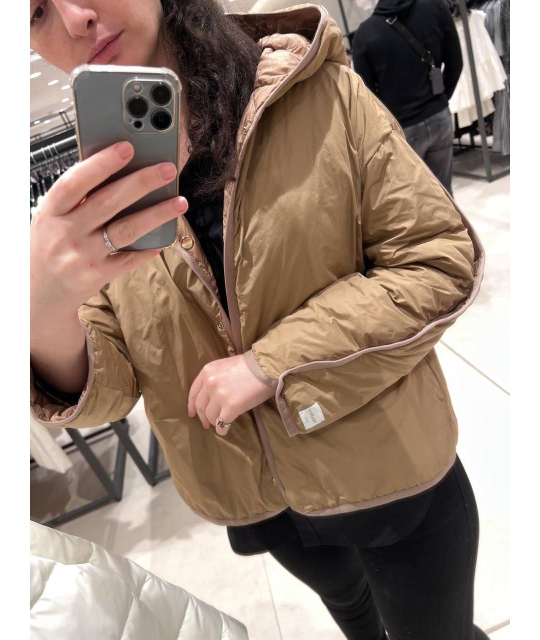 MAX MARA THE CUBE Коричневая полиамидовая куртка, фото 3