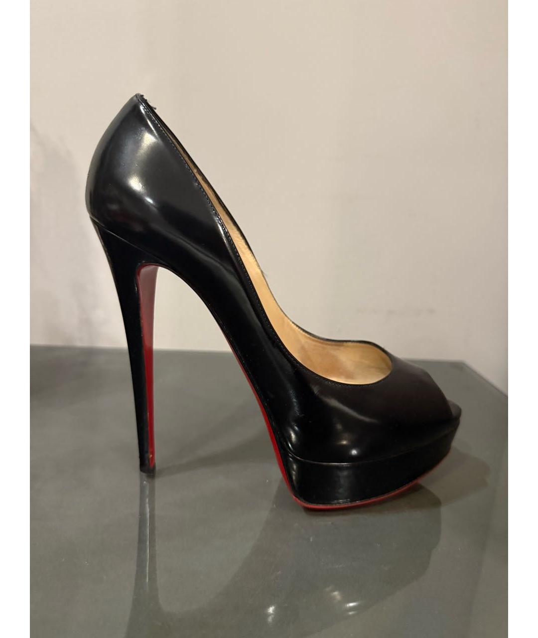 CHRISTIAN LOUBOUTIN Черные туфли из лакированной кожи, фото 5