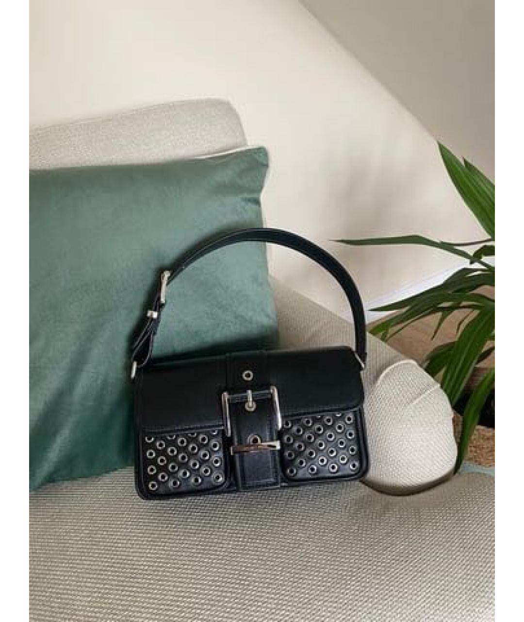 MICHAEL KORS Черная кожаная сумка с короткими ручками, фото 6