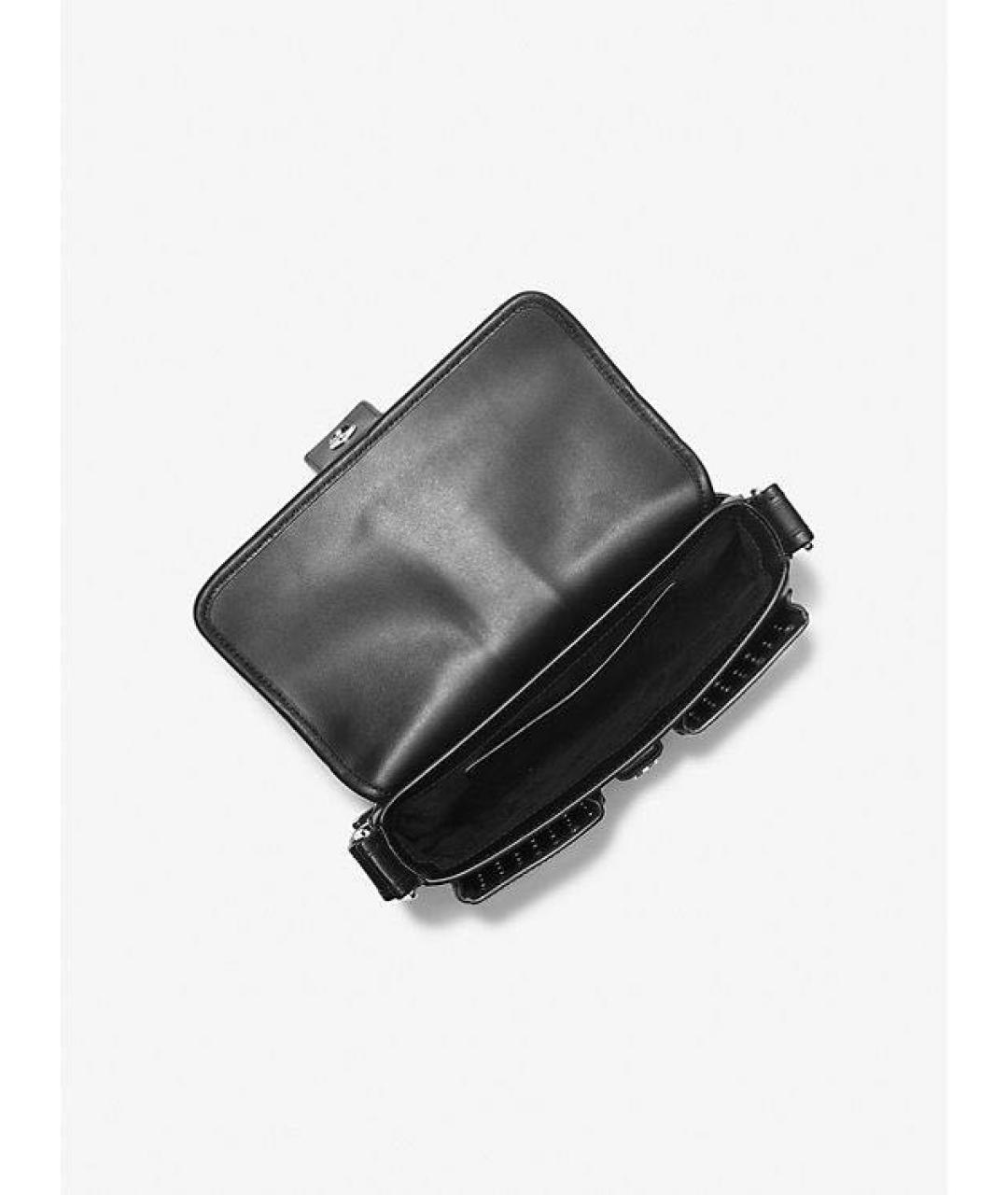 MICHAEL KORS Черная кожаная сумка с короткими ручками, фото 4