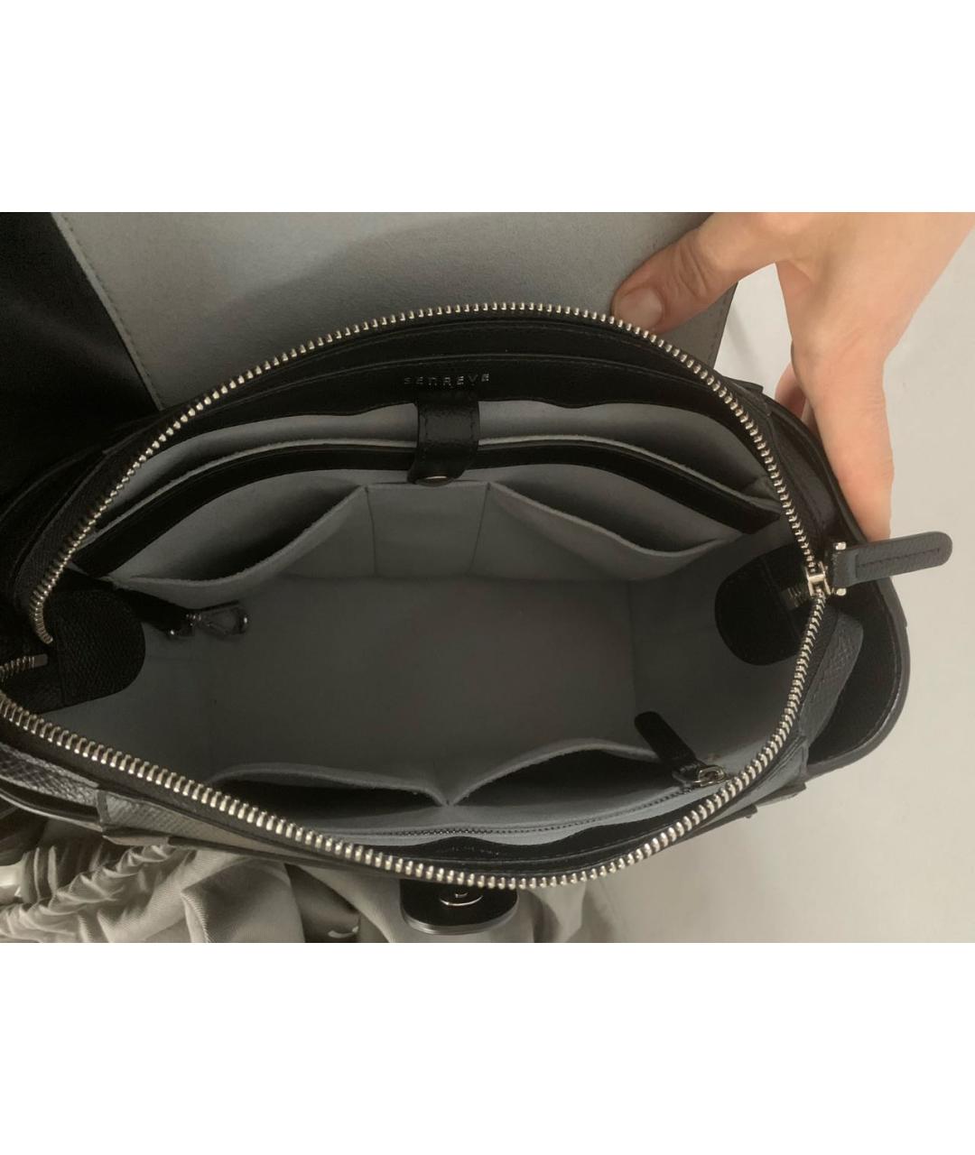 SENREVE Черная кожаная сумка через плечо, фото 4