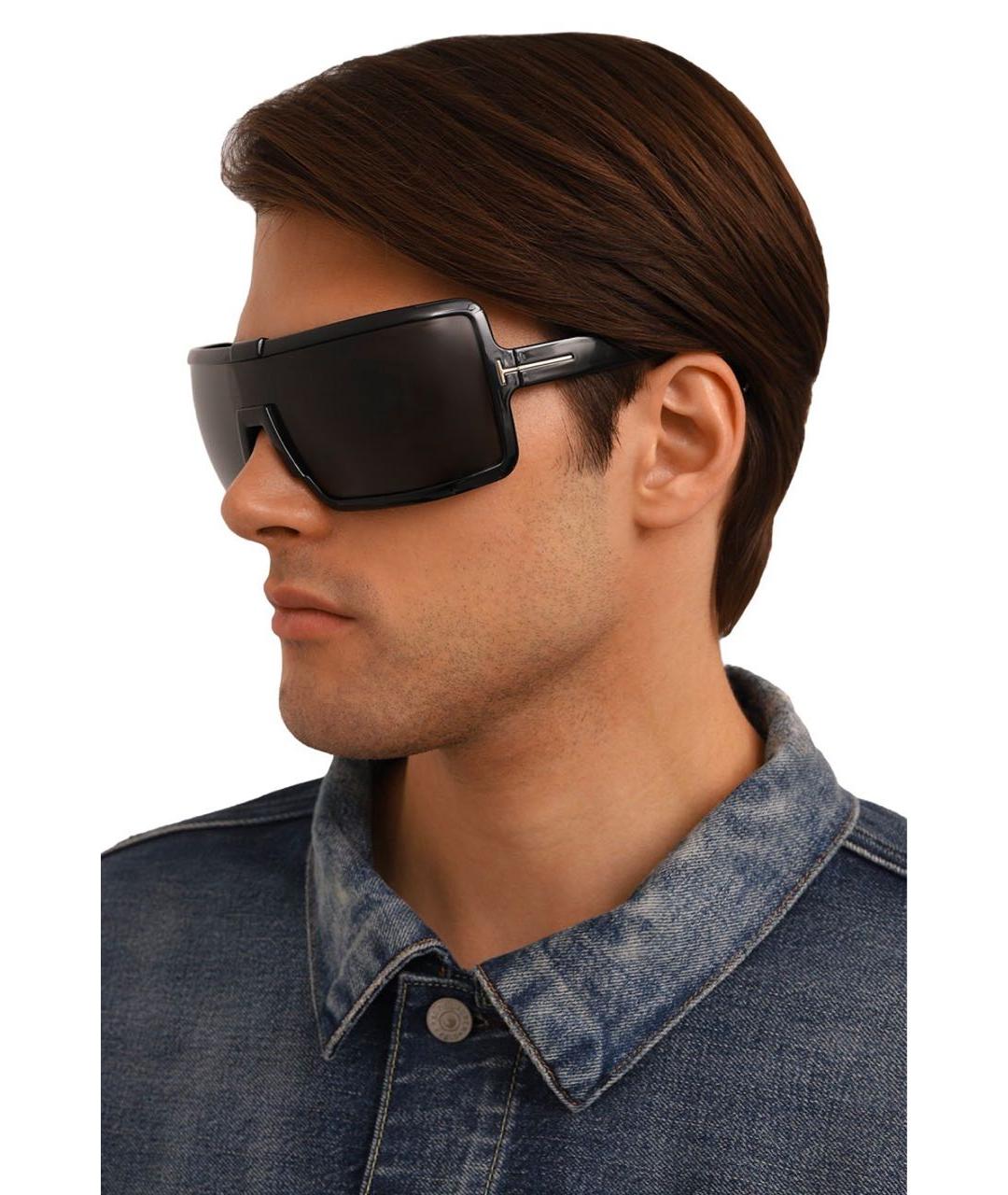 TOM FORD Черные пластиковые солнцезащитные очки, фото 3