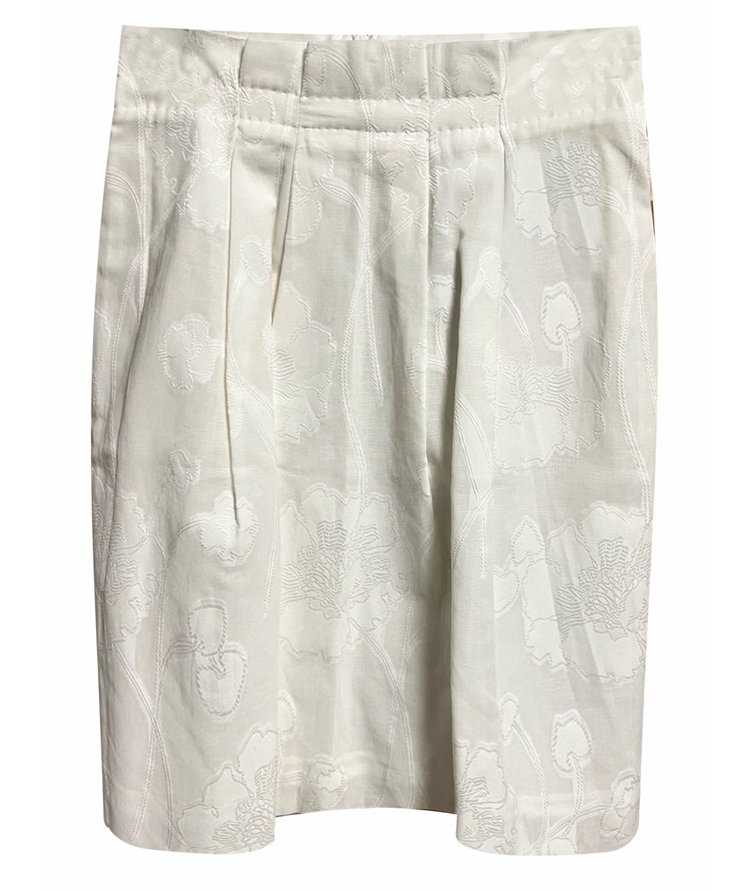 VALENTINO ROMA Белая хлопковая юбка мини, фото 1