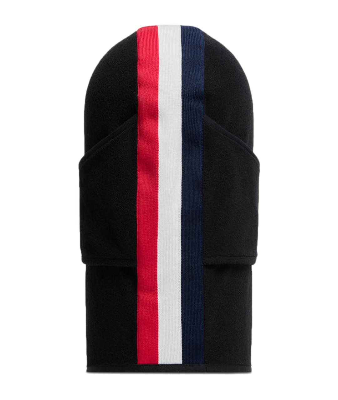 MONCLER Черная синтетическая шапка, фото 4