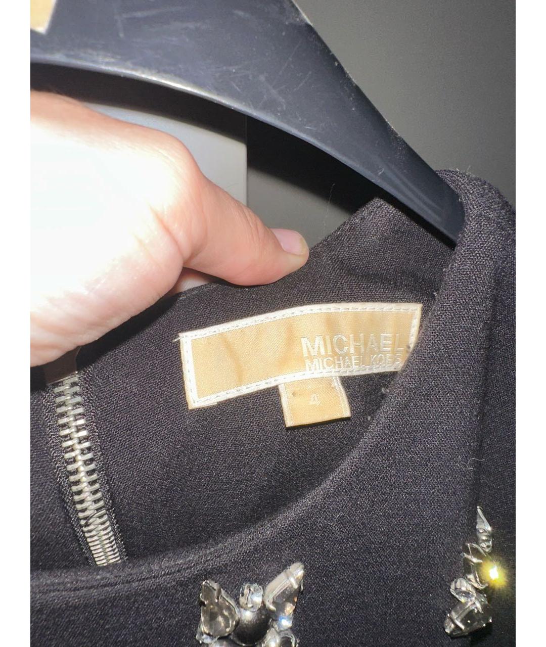 MICHAEL KORS Черное хлопковое вечернее платье, фото 3