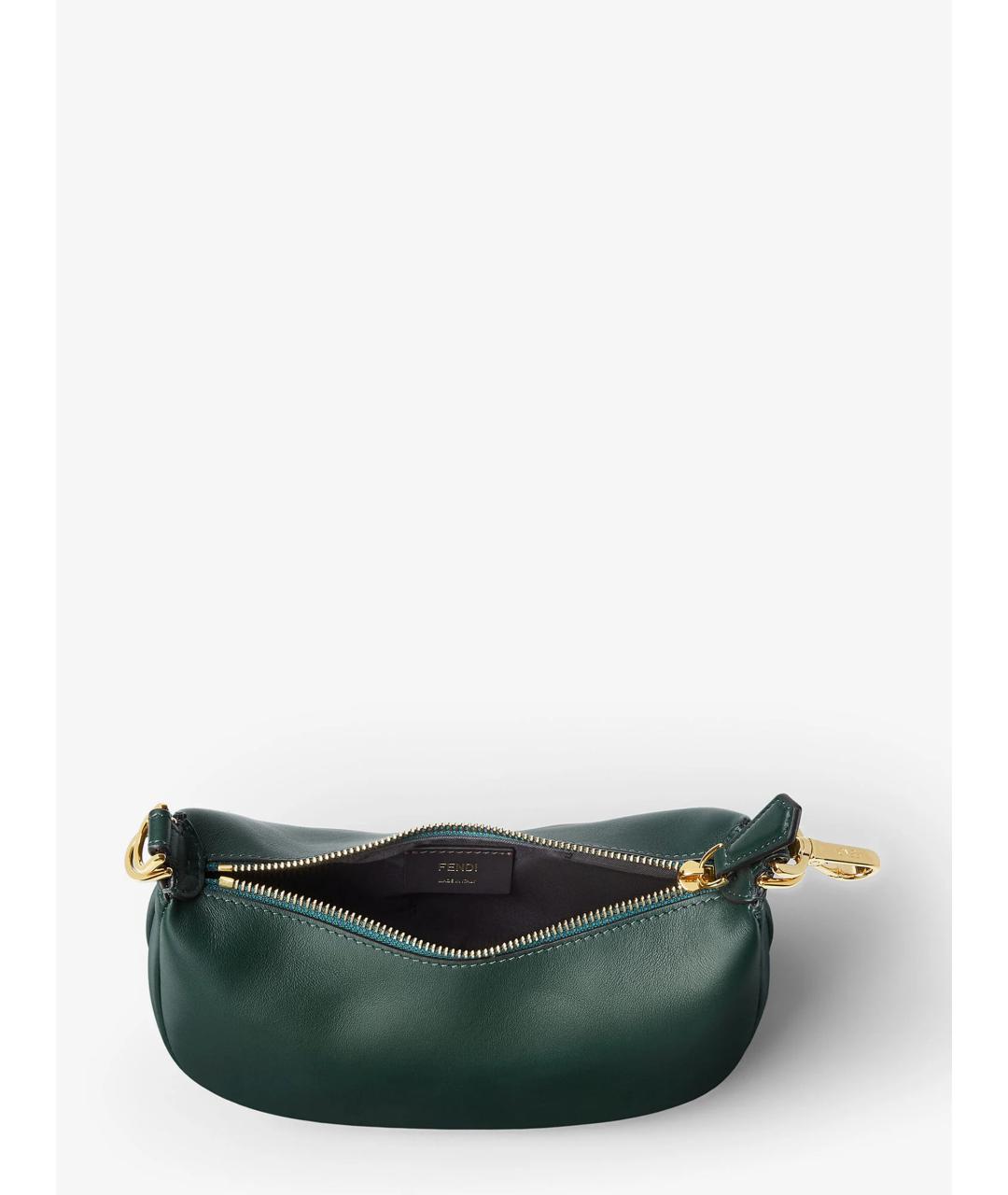 FENDI Зеленая кожаная сумка через плечо, фото 4