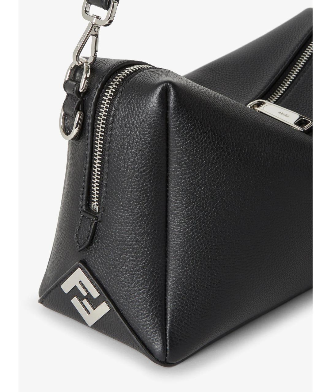 FENDI Черная кожаная сумка на плечо, фото 6