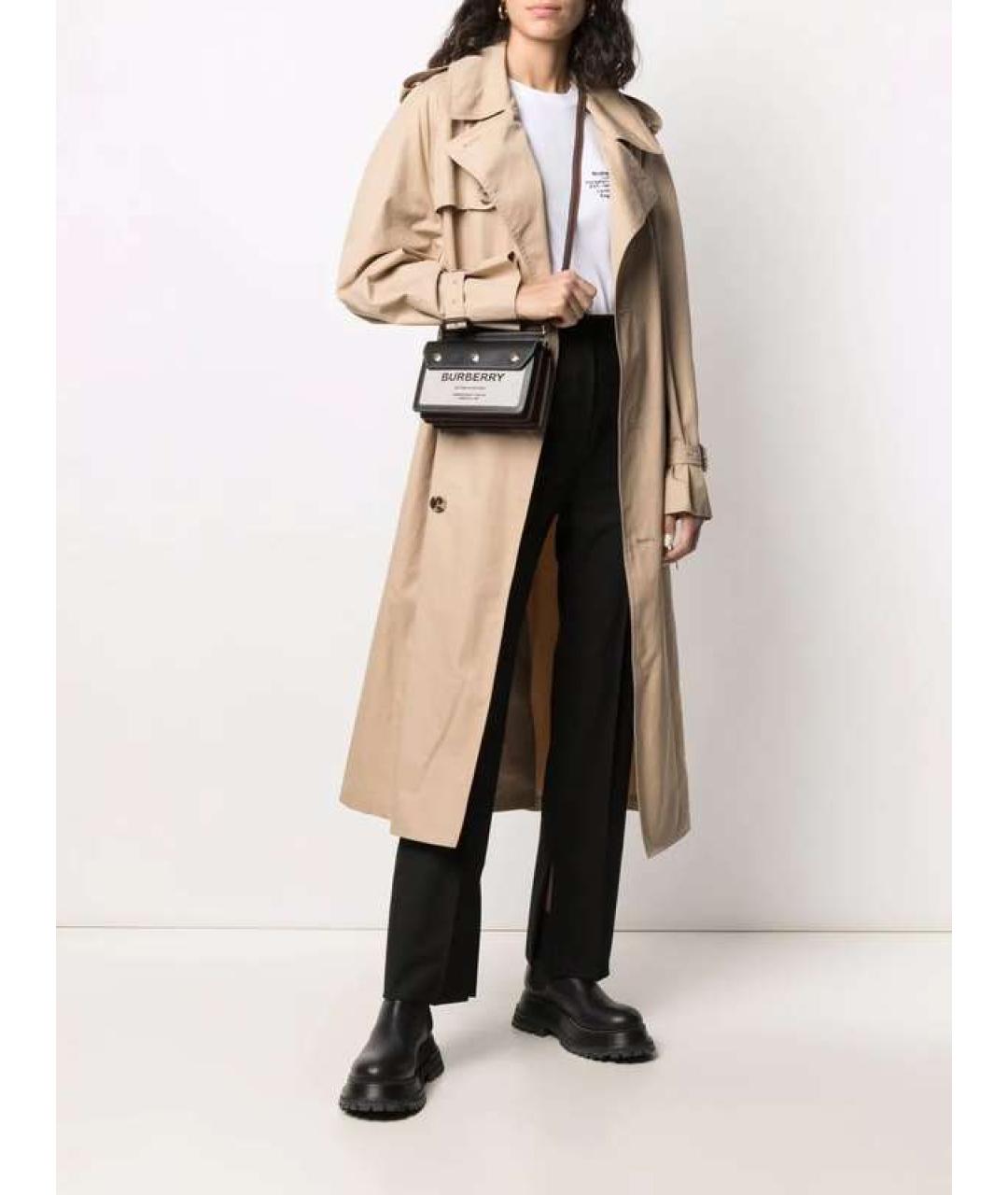 BURBERRY Черная кожаная сумка через плечо, фото 6