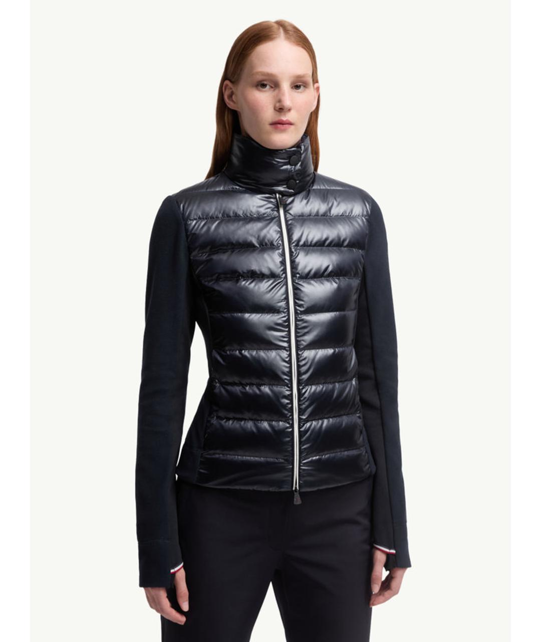 MONCLER Синий полиэстеровый кардиган, фото 3