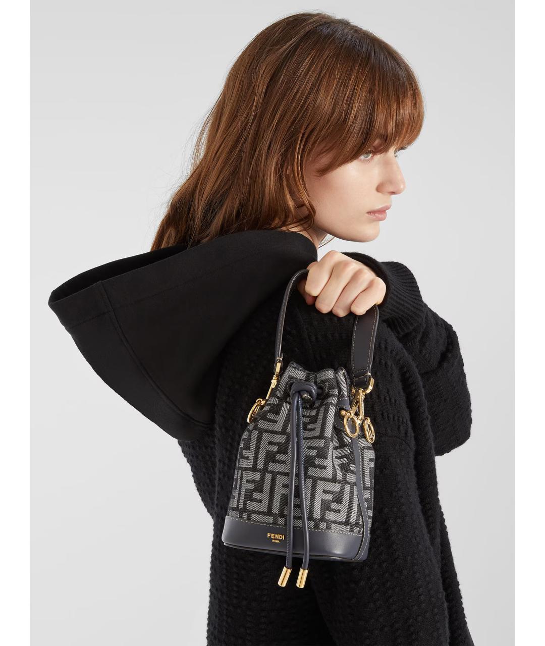 FENDI Синяя деним сумка тоут, фото 2