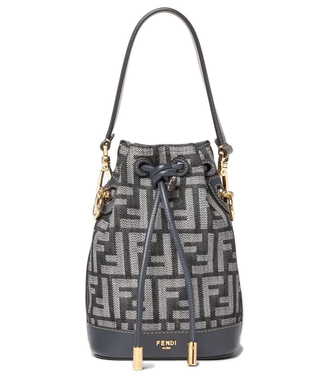 FENDI Синяя деним сумка тоут, фото 1