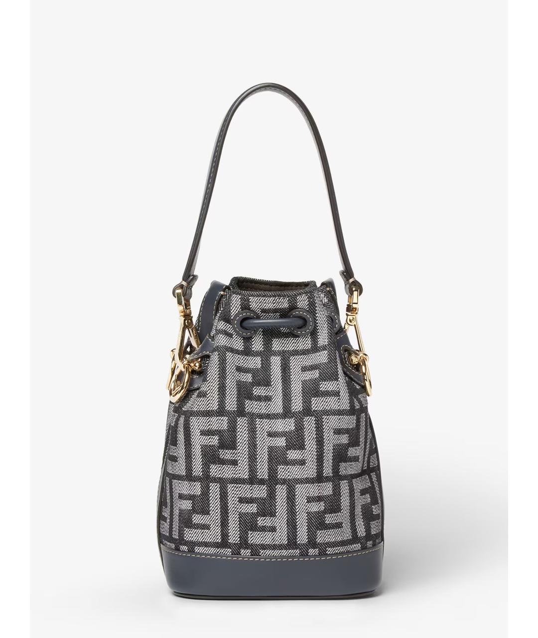 FENDI Синяя деним сумка тоут, фото 4