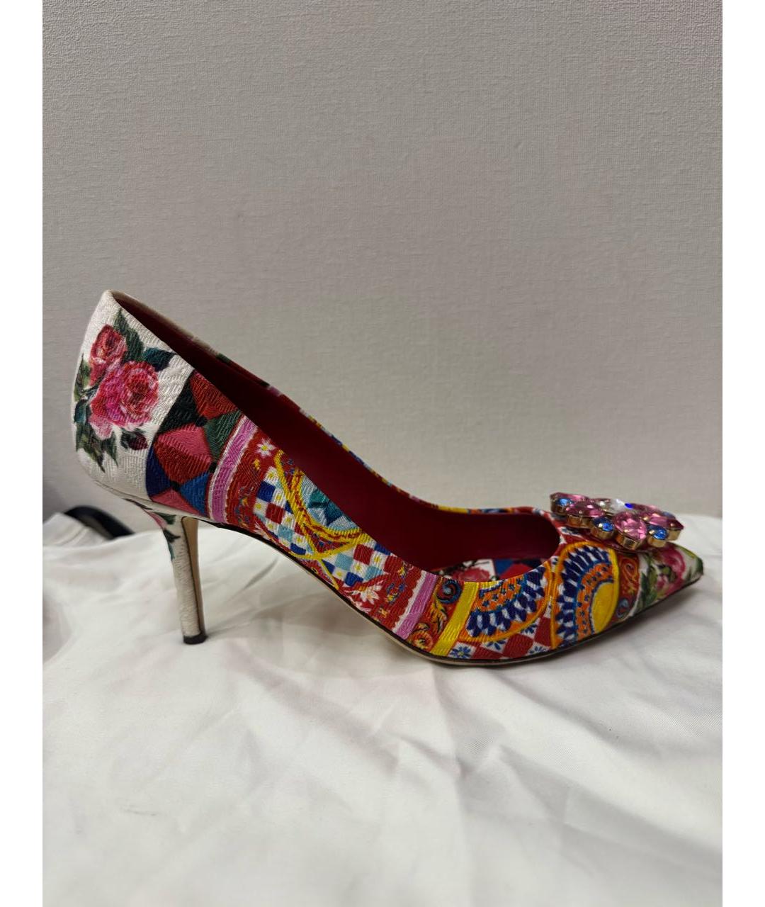 DOLCE&GABBANA Мульти текстильные туфли, фото 5