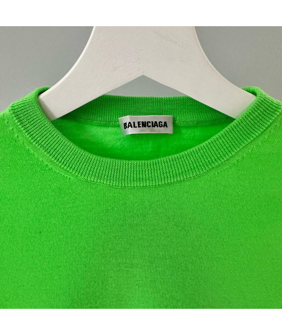 BALENCIAGA Салатовый полиамидовый джемпер / свитер, фото 3