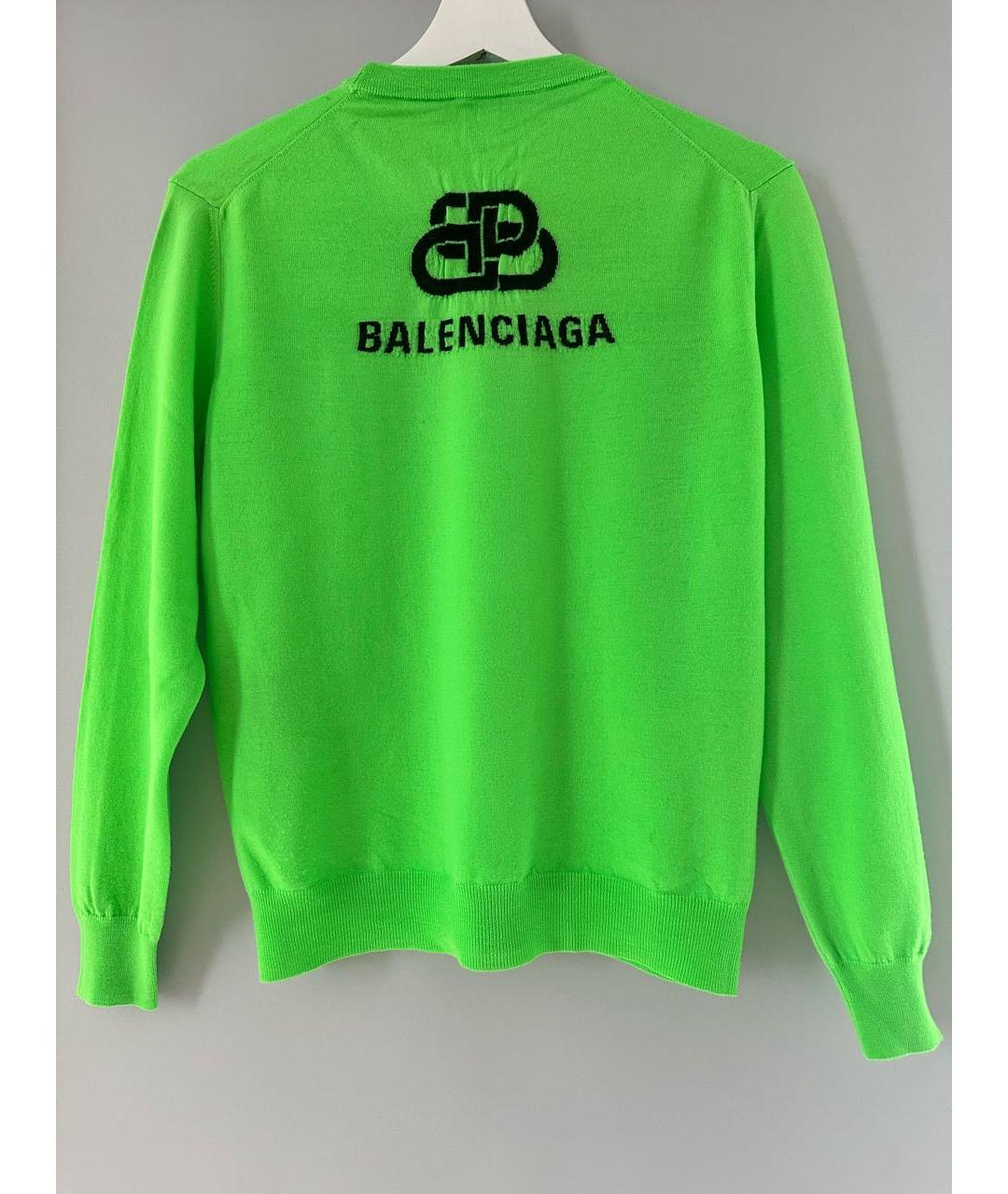 BALENCIAGA Салатовый полиамидовый джемпер / свитер, фото 2