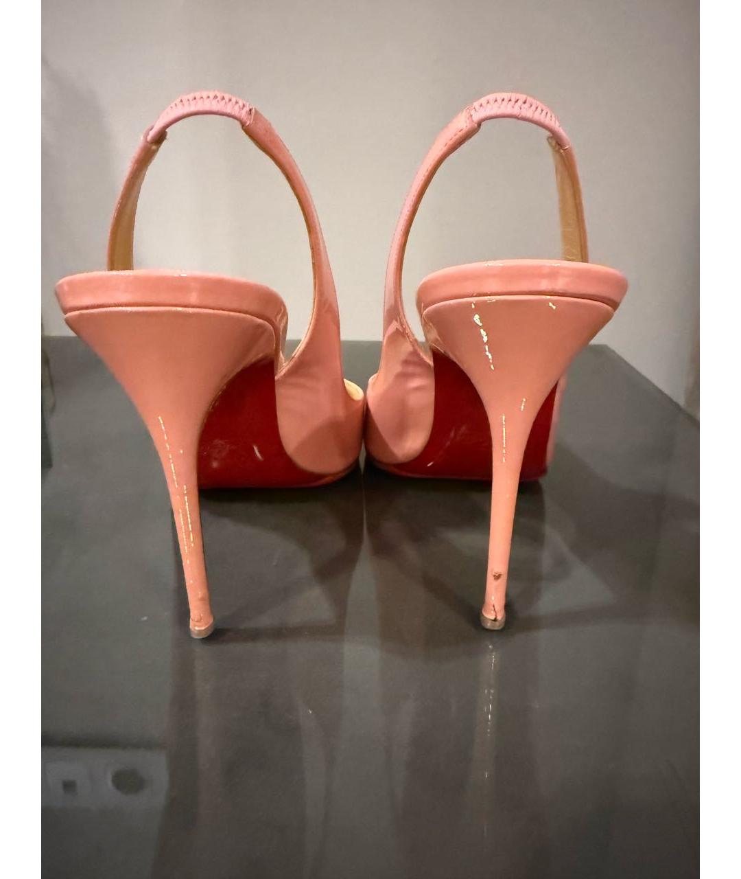CHRISTIAN LOUBOUTIN Розовые туфли из лакированной кожи, фото 4