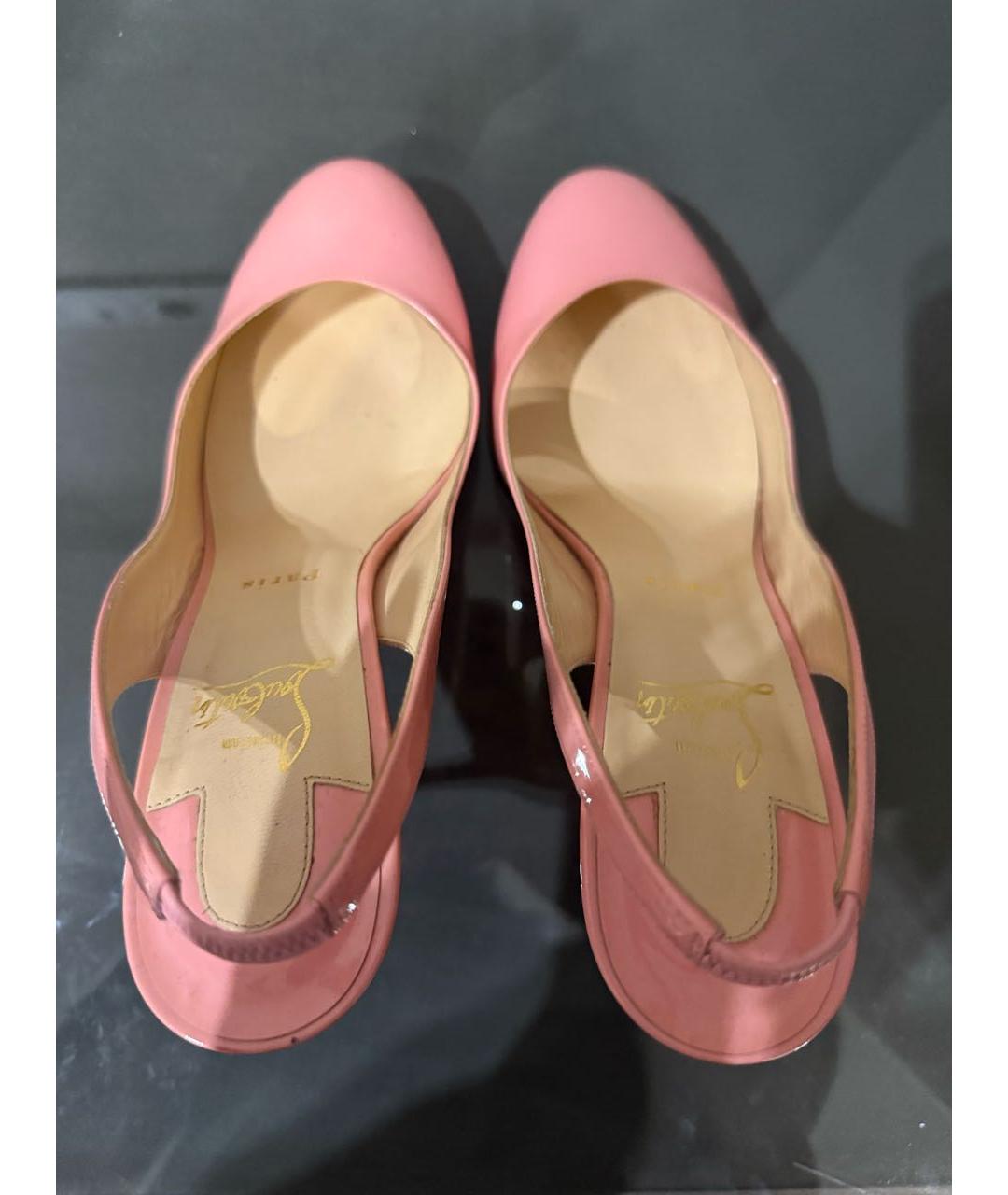 CHRISTIAN LOUBOUTIN Розовые туфли из лакированной кожи, фото 3