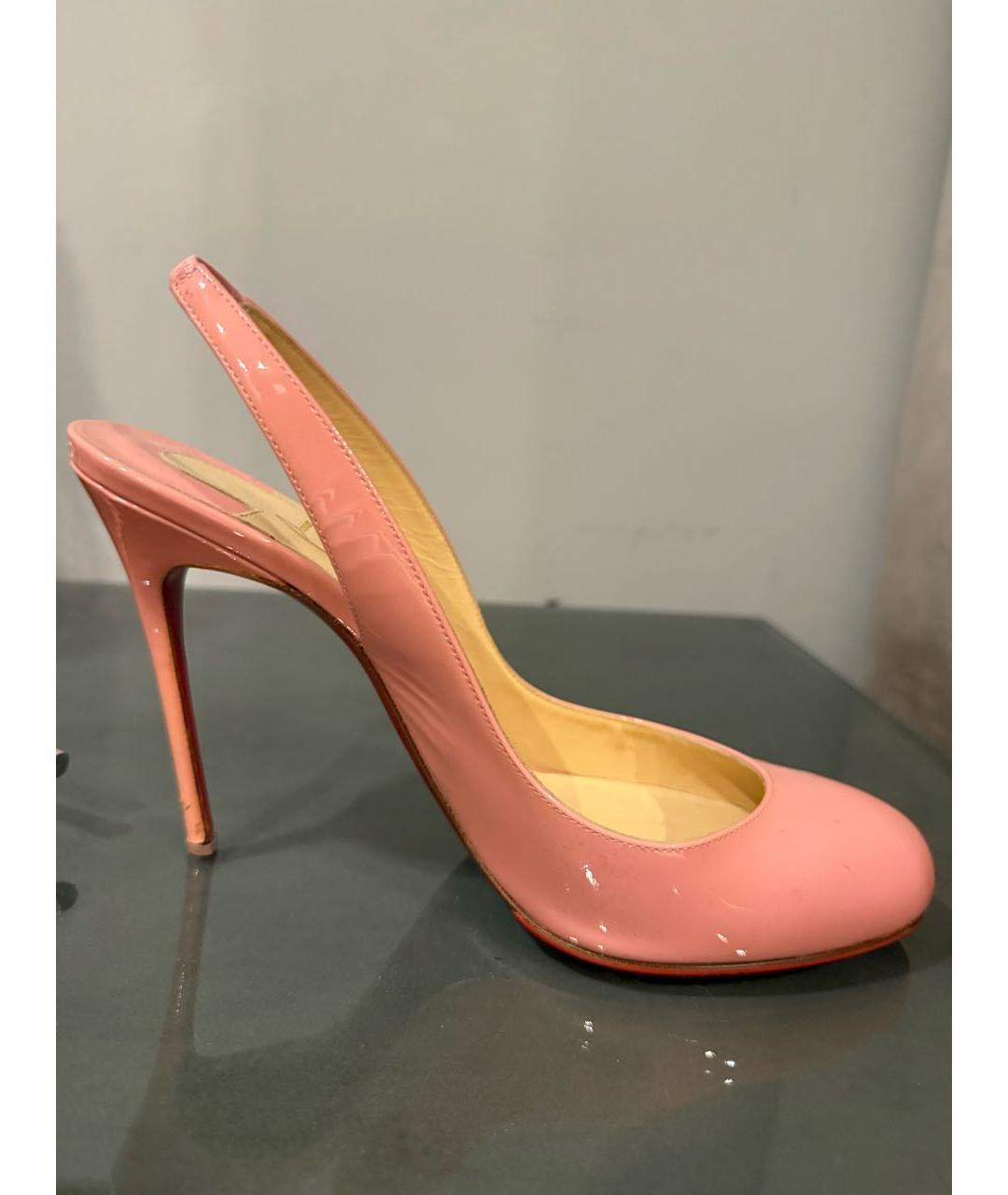 CHRISTIAN LOUBOUTIN Розовые туфли из лакированной кожи, фото 5