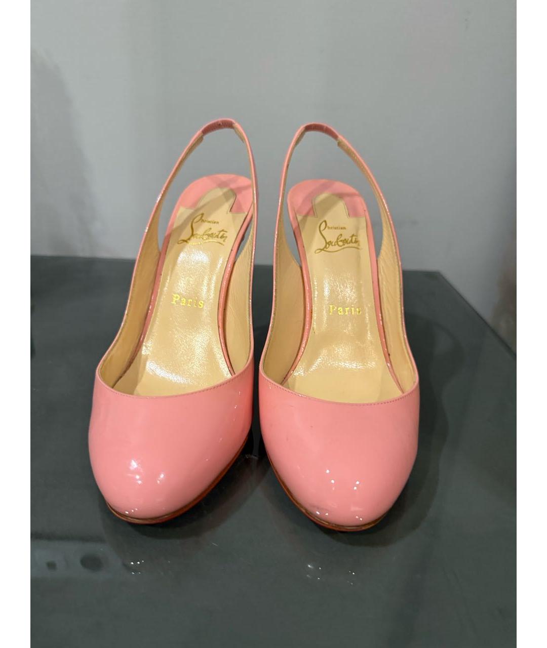 CHRISTIAN LOUBOUTIN Розовые туфли из лакированной кожи, фото 2